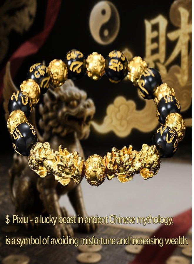Objuni Couple pi xiu bracelets for men and women to get good luck, beautiful love gifts for the holidays, handmade fengshui bracelets made of lazurite and linden - Image 4